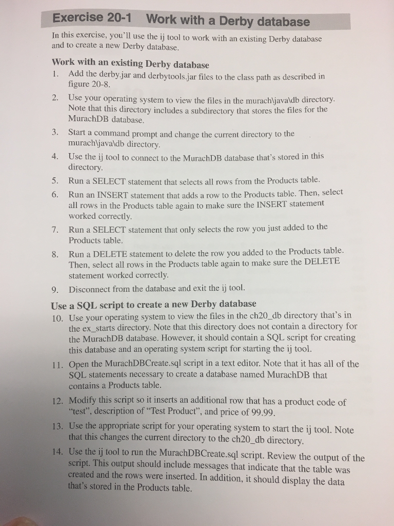 Solved I need help with this exercise 20-1. Attached is the | Chegg.com