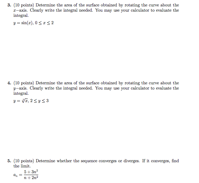 Solved 3. (10 points) Determine the area of the surface | Chegg.com