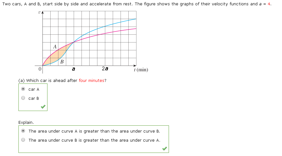 Solved Two Cars, A And B, Start Side By Side And Accelerate | Chegg.com