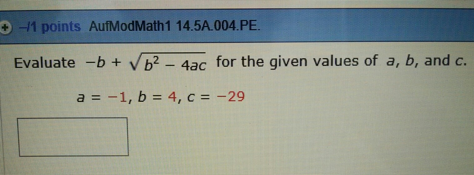 Solved 1 Points AufModMath1 14.5A.004 PE Evaluate -b T Vb | Chegg.com