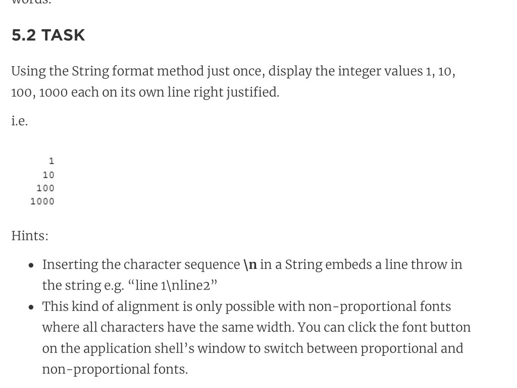 Solved 5 2 TASK Using The String Format Method Just Once Chegg