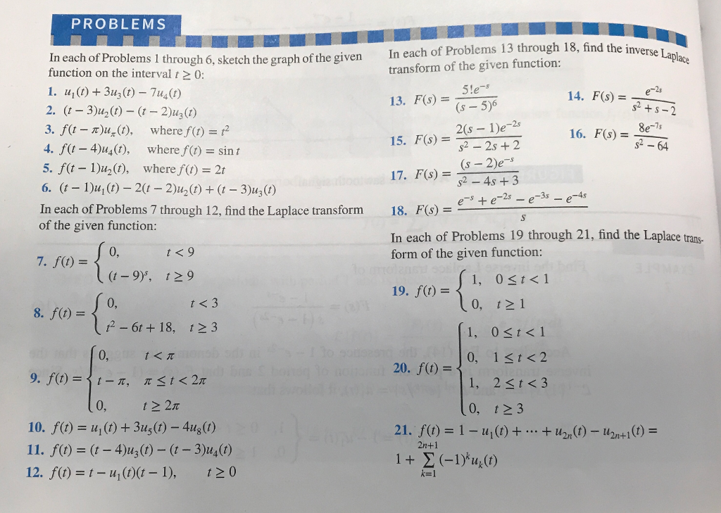 Solved PROBLEMS In each of Problems 13 through 18, find the | Chegg.com