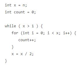 Solved What is the time complexity of the snippet of code | Chegg.com