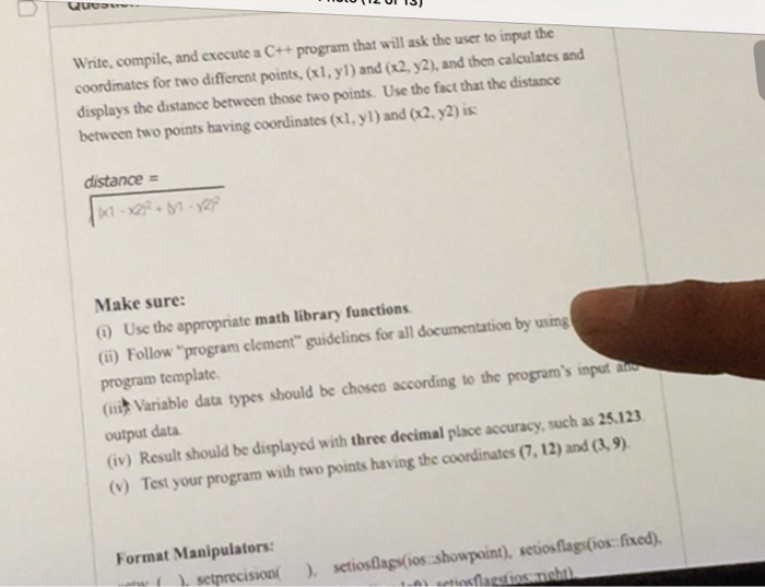 Solved Write, compile, and execute a C++ program that will | Chegg.com