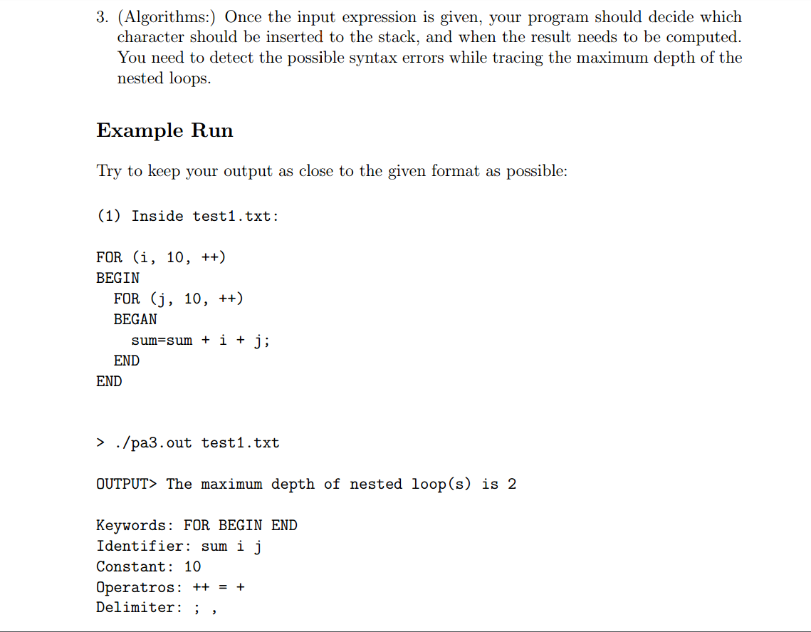 Lexical analysis, c++ | Chegg.com