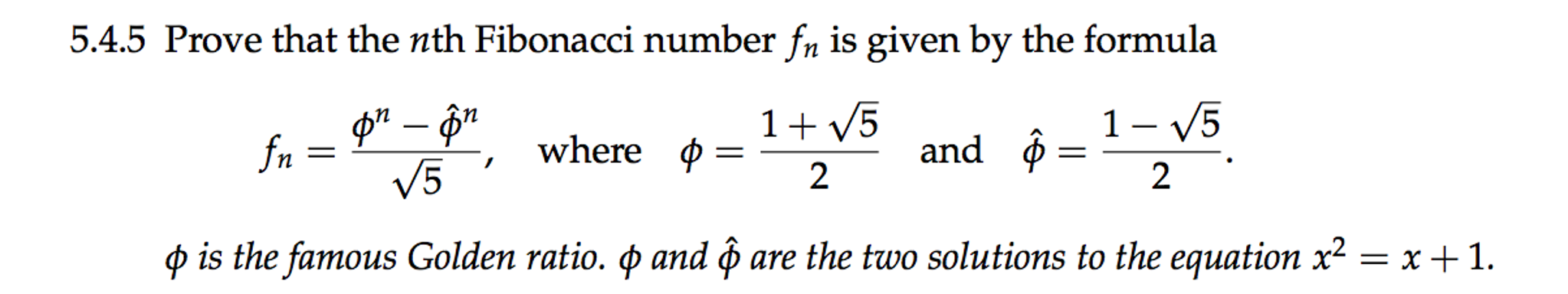 Solved Prove that the nth Fibonacci number f_n is given by | Chegg.com
