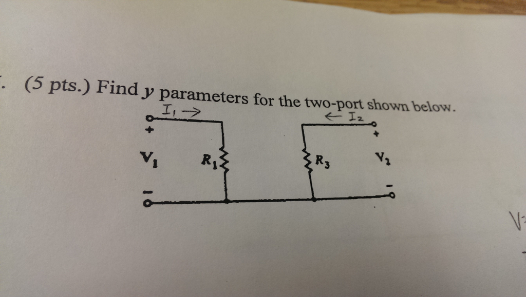 Solved Find Y Parameters For The Two-port Shown Below. | Chegg.com