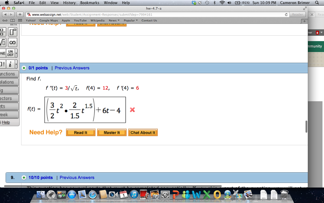 Solved F"(x) = 2 + 30x 12x2, f(0) = 6, f'(0) = 12 Find f