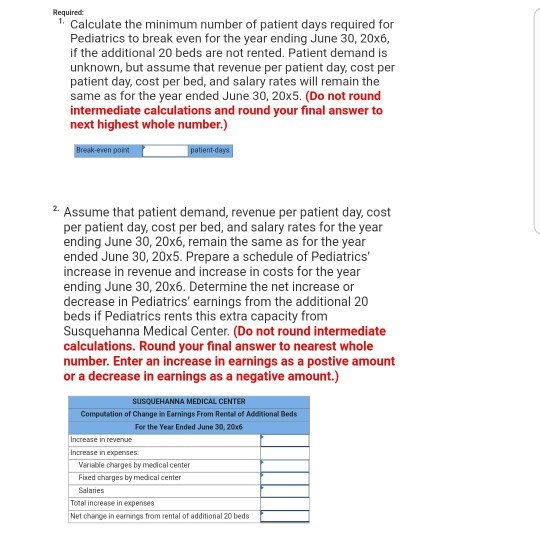 Solved Susquehanna Medical Center operates a general