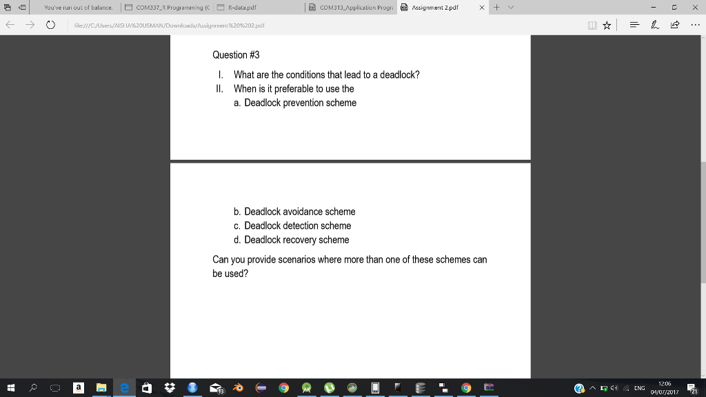 Solved I. What is the use of a process table in program | Chegg.com