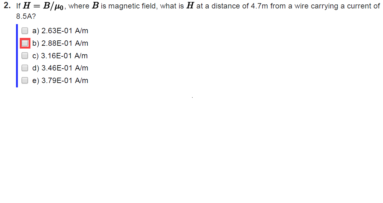 Solved If H = B/mu_0, Where B Is Magnetic Field, What Is H | Chegg.com