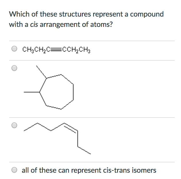 Solved Which of these structures represent a compound with a