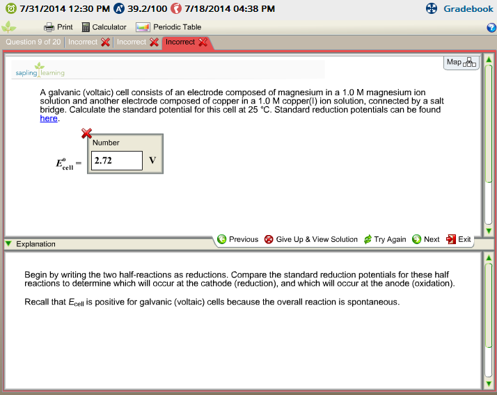 Solved help with electrochemistry question?! Finding Ecell