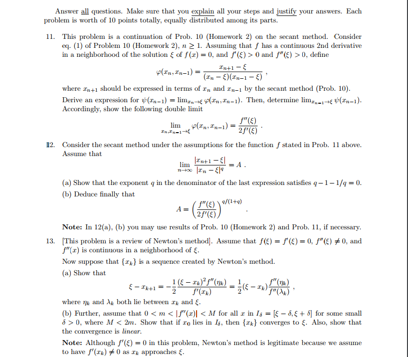 Solved 10. Show that the recursion formula for the secant | Chegg.com