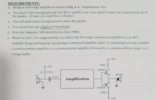 solved-requirements-o-design-a-multi-stage-amplifier-as-chegg