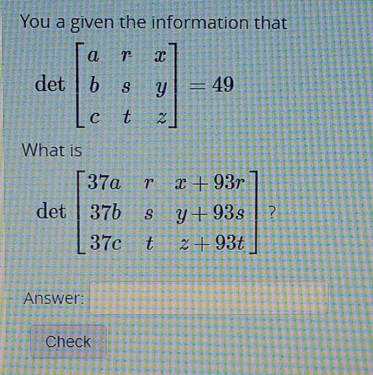 Solved You A Given The Information That What Is Answer Chegg