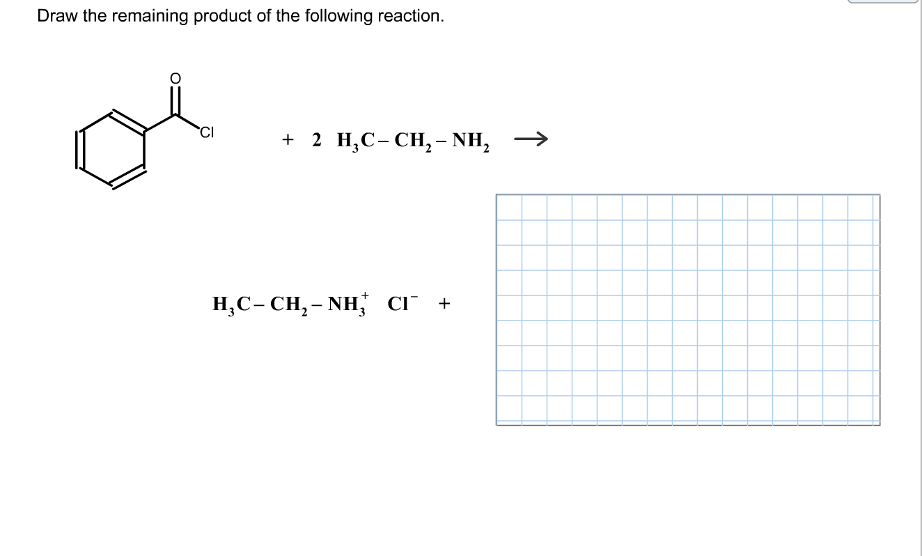 Solved Draw the remaining product of the following reaction.