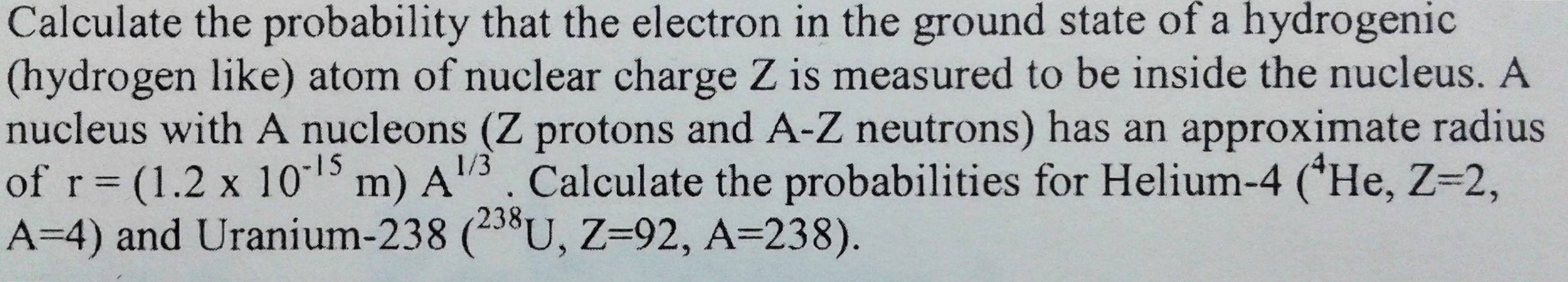 Solved Calculate the probability that the electron in the | Chegg.com
