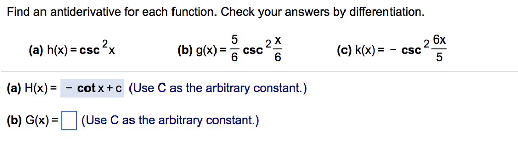 Solved TABLE 4.2 Antiderivative formulas, k a nonzero | Chegg.com