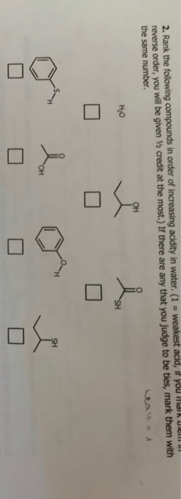 Solved Rank The Following Compounds In Order Of Increasing 4142