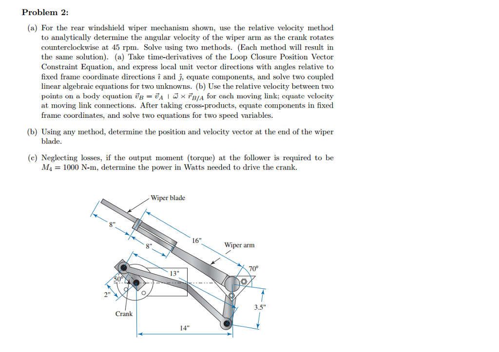 For the rear windshield wiper mechanism shown, use