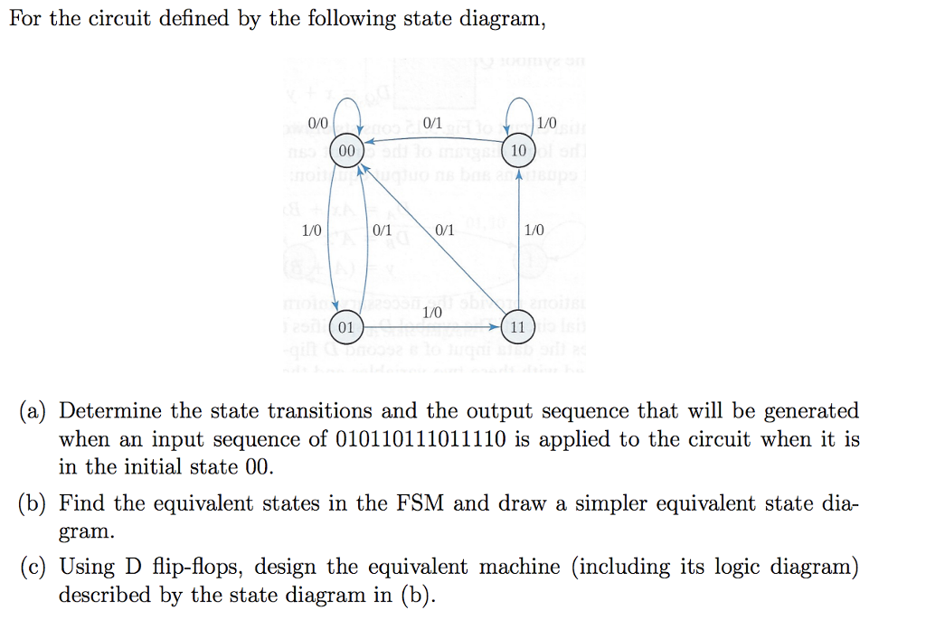 For the circuit defined by the following state