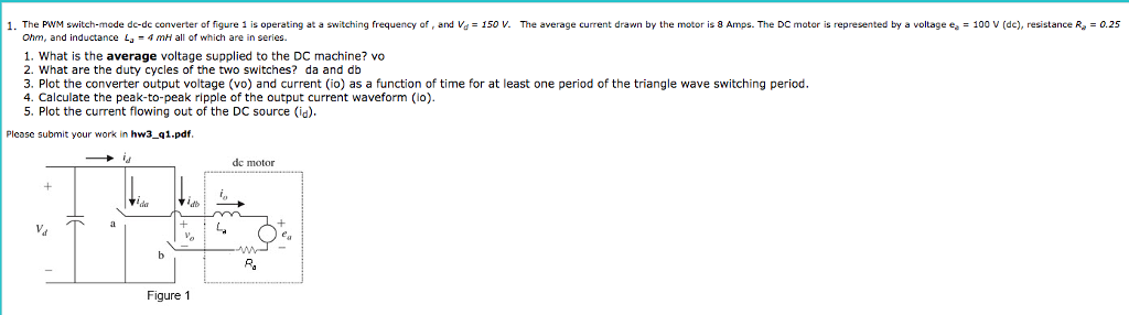 The PWM switch-mode dc-dc converter of figure 1 is | Chegg.com