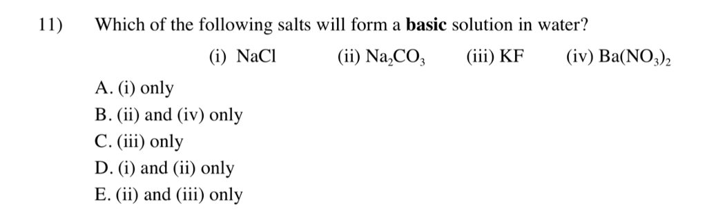 solved-which-of-the-following-salts-will-form-a-basic-chegg