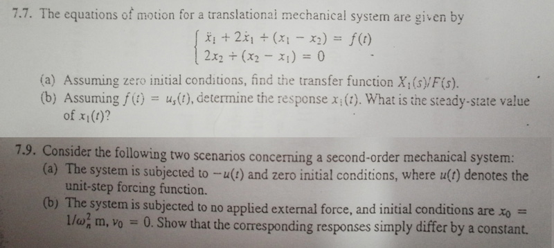 The equations of motion for a translational | Chegg.com