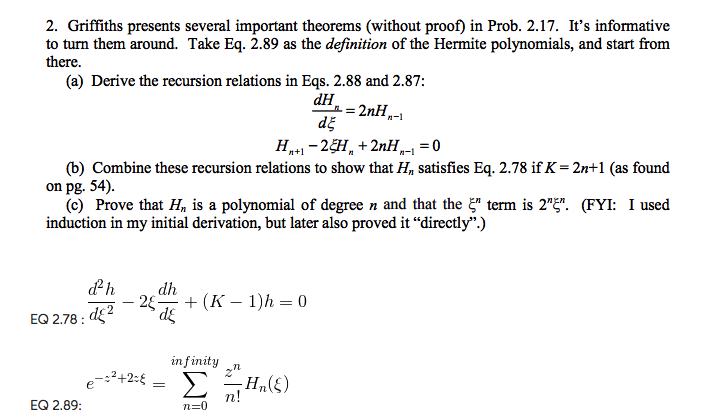 Solved 2. Griffiths presents several important theorems | Chegg.com