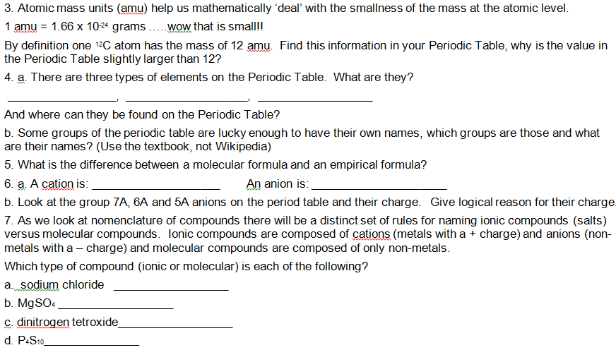 Solved Atomic mass units (amu) help us mathematically 'deal' | Chegg.com
