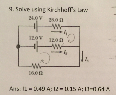 Solved How Do I Solve This Problem Using Kirchhoffs Law? The | Chegg.com