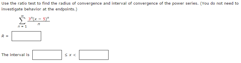 Solved Use The Ratio Test To Find The Radius Of Convergence | Chegg.com