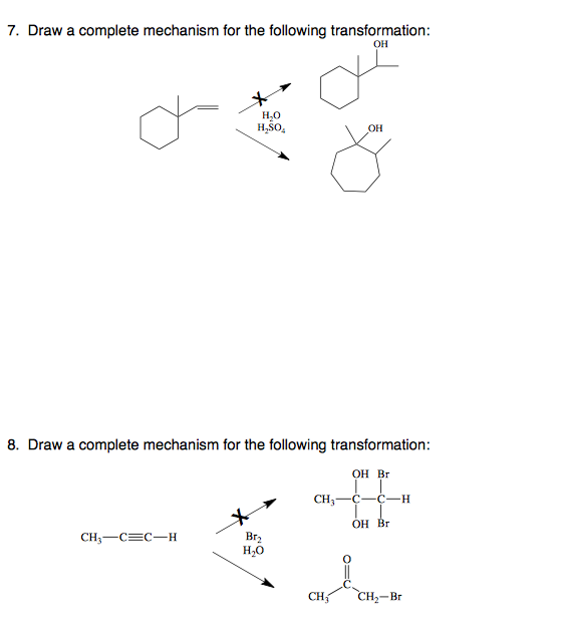 Solved Draw a complete mechanism for the following | Chegg.com