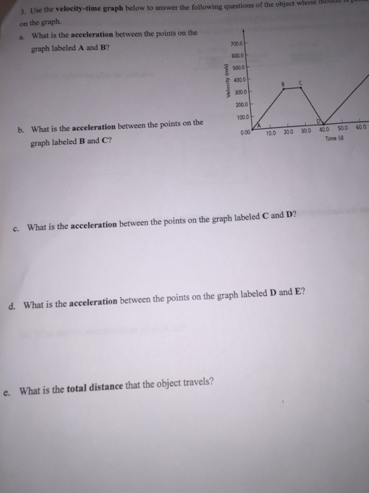 homework 1.2 velocity time graphs and acceleration answer key