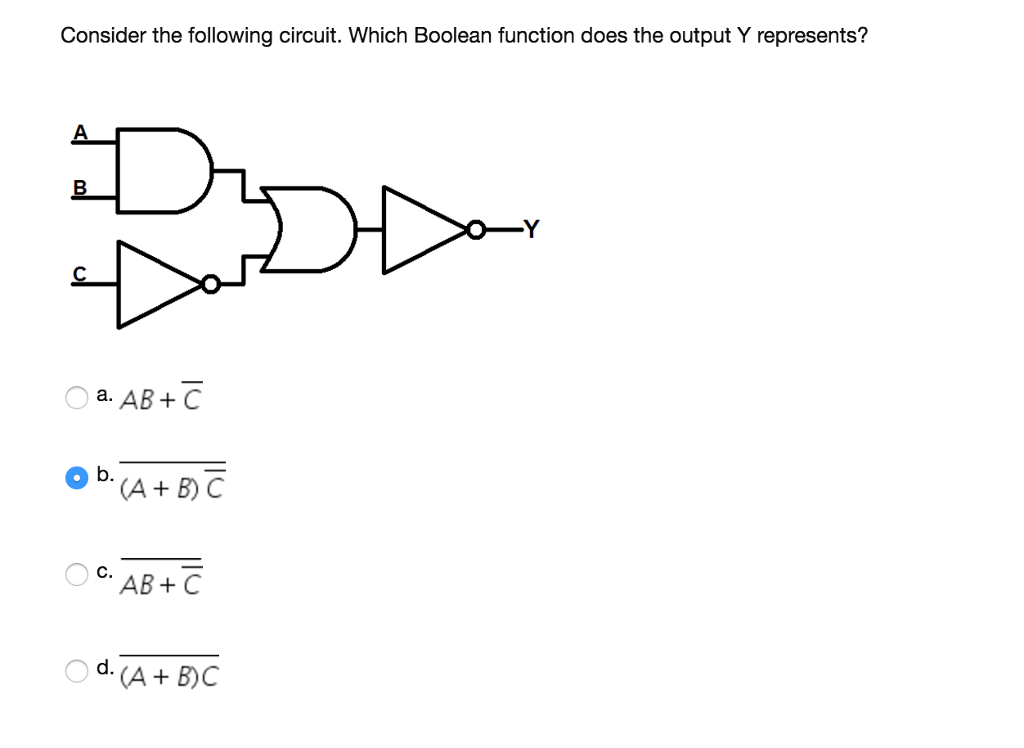 Solved Consider the following circuit. Which Boolean | Chegg.com