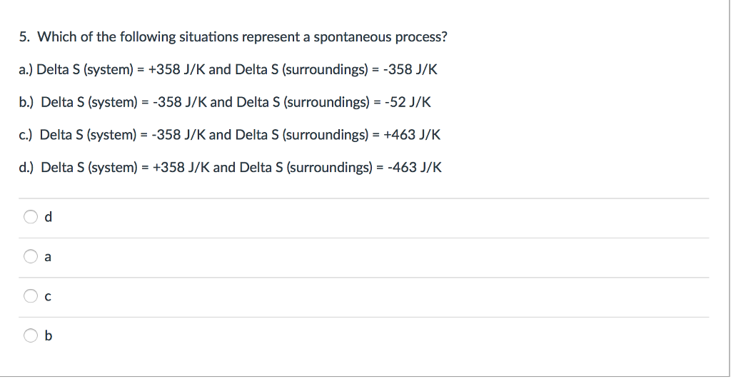 Solved Which of the following situations represent a