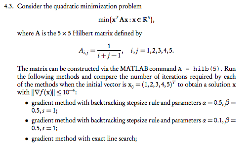 how to solve quadratic minimization problem