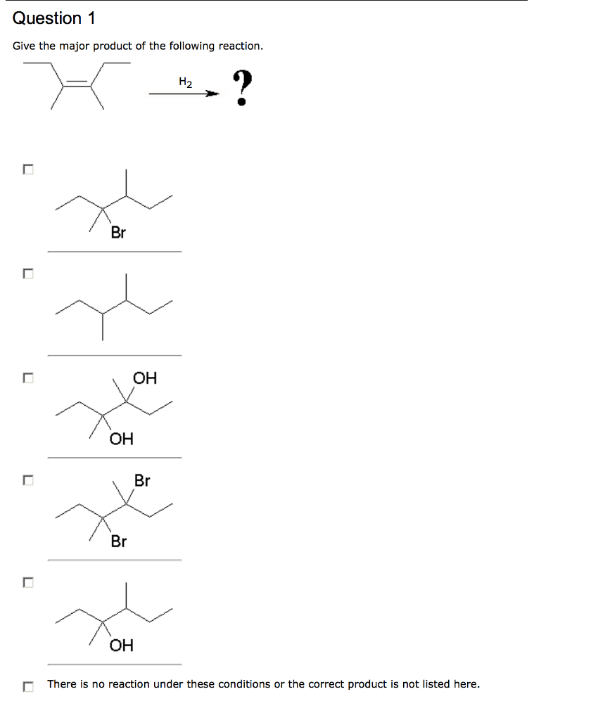 Solved Give the major product of the following reaction. You | Chegg.com