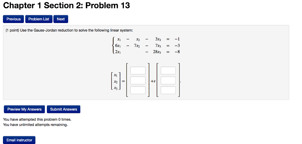 Solved Chapter 1 Section 2: Problem 13 Previous Problem List | Chegg.com