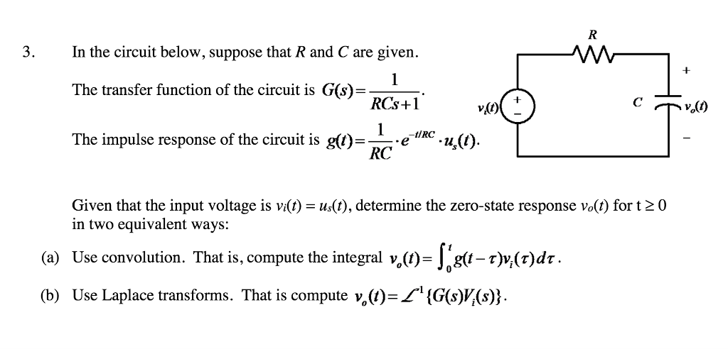 Solved In the circuit below, suppose that R and C are given. | Chegg.com