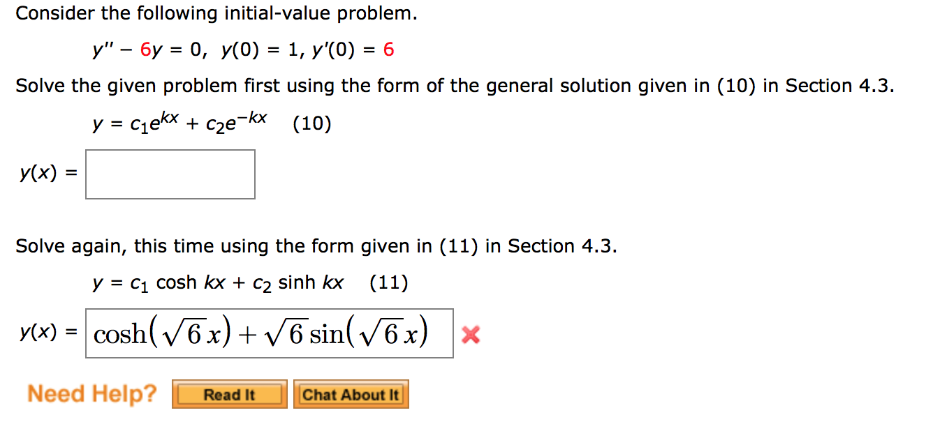 Solved: Consider The Following Initial-value Problem. Y'' | Chegg.com