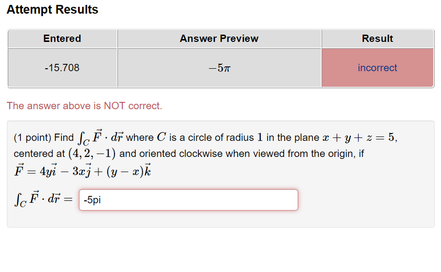 Solved Find integral_C F. dr where C is a circle of radius 1 | Chegg.com