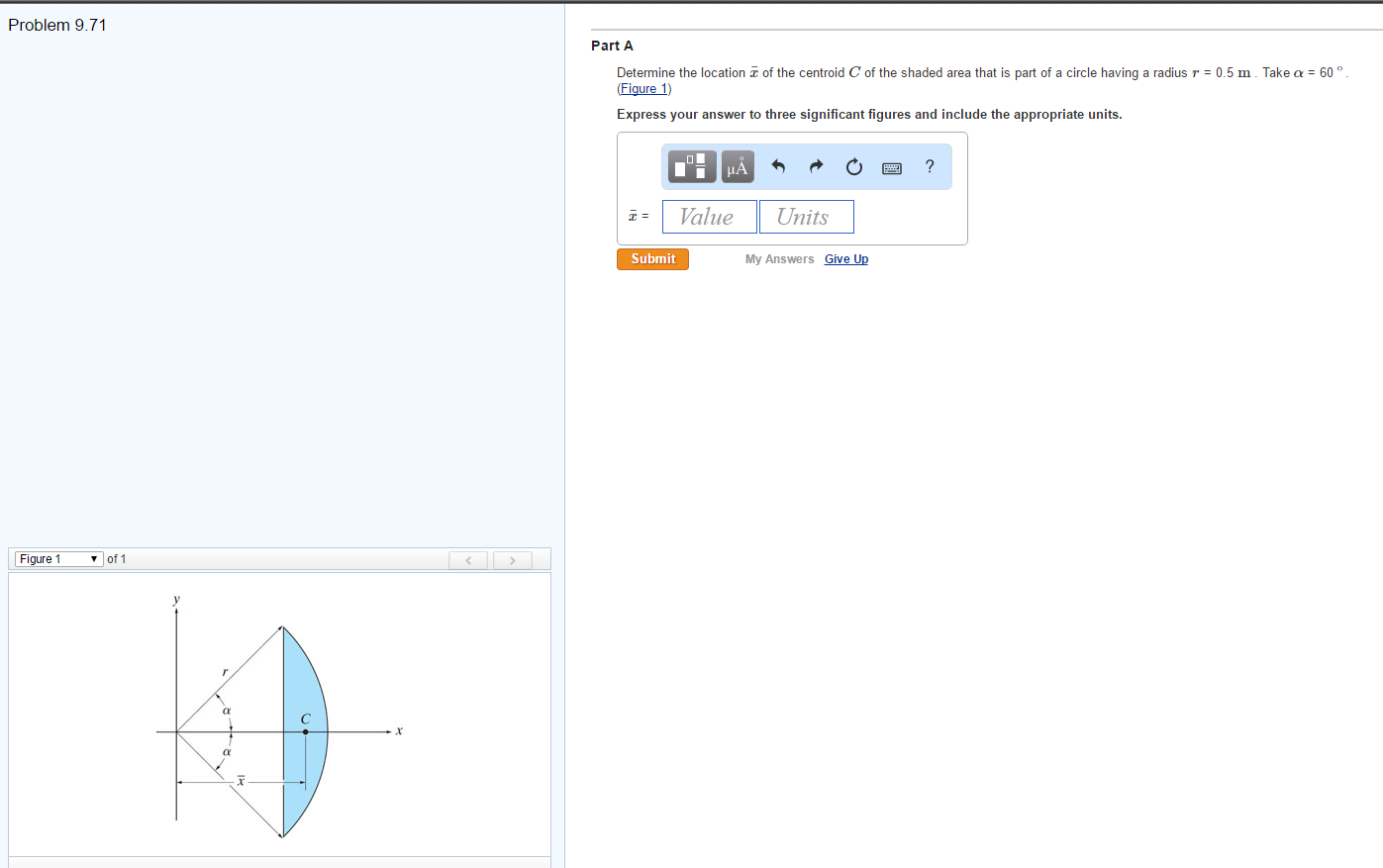 Determine The Location X bar Of The Centroid C Of The Chegg