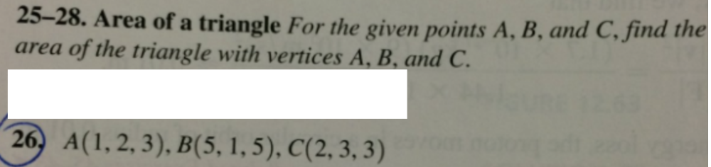 Solved Area Of A Triangle For The Given Points A, B, C, Find | Chegg.com