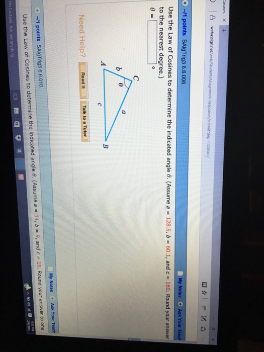 solved-use-the-law-of-cosines-to-determine-the-indicated-chegg