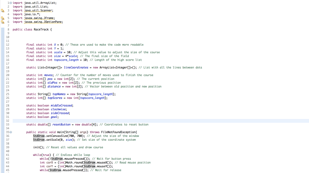Solved I'm trying to implement the game Racecar. I would | Chegg.com