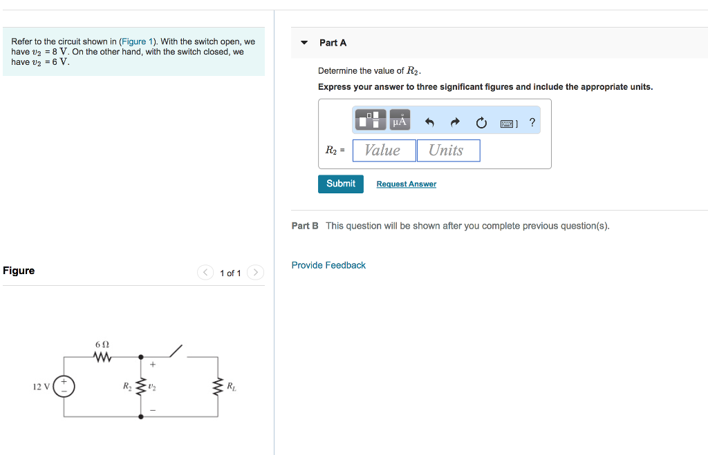 Solved Refer to the circuit shown in (Figure 1). With the | Chegg.com