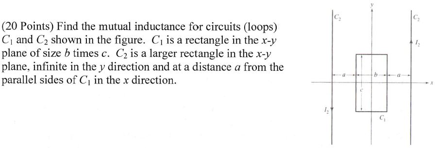 Find the mutual inductance for circuits (loops) C_1 | Chegg.com