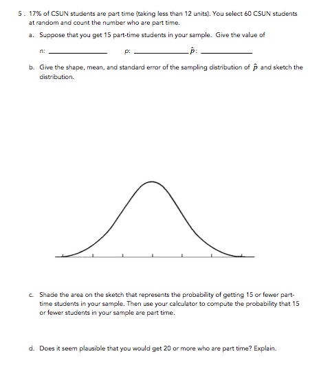 Solved 6. Fifty-five percent of CSUN students are women. If | Chegg.com